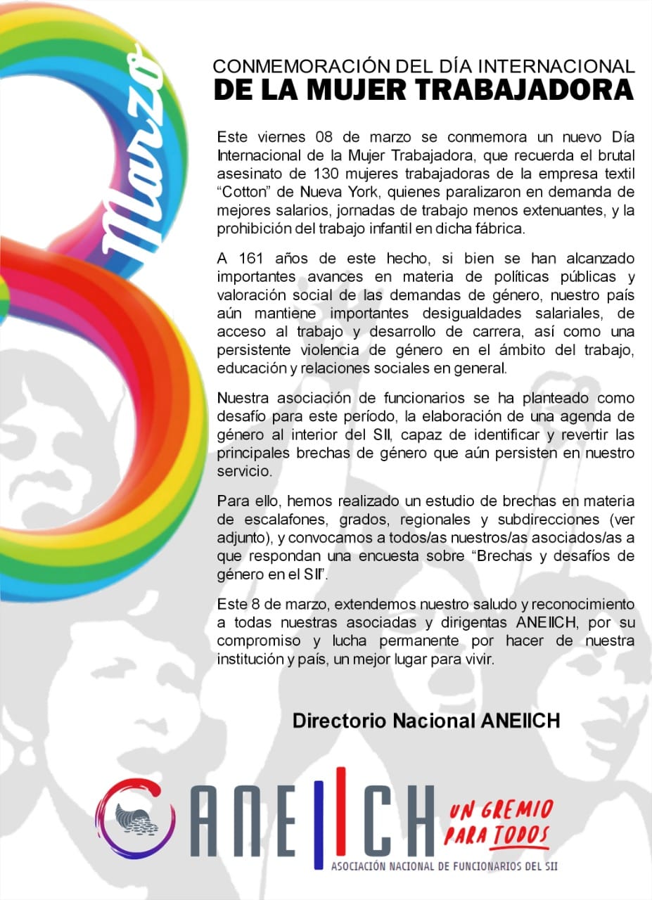 ANEIICH se suma a la conmemoración del Día Internacional de la Mujer ...