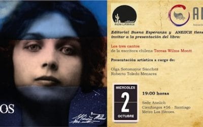 ANEIICH invita al lanzamiento del libro “Los Tres Cantos” de Teresa Wilms Montt en nuestra sede gremial