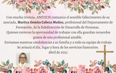 Sensible fallecimiento nuestra compañera Maritza Gemita Cabeza Muñoz