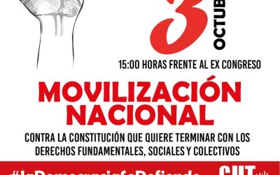 CUT llama a movilizaciones por retrocesos en el proyecto de nueva Constitución
